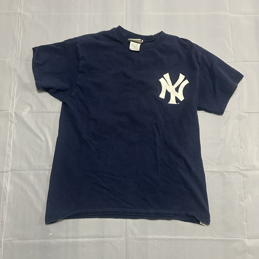 Vintage Majestic CC Sabathia Yankees T-Shirt Youth Large Blue - Picture 2 of 6